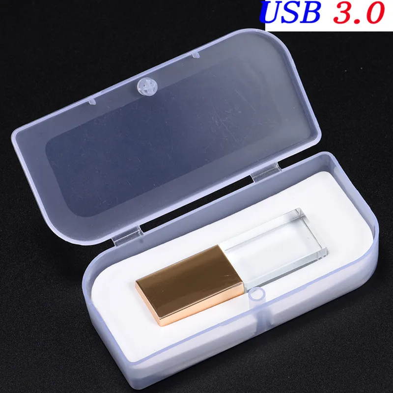 gold box JASTER USB 3,0 модный Кристальный стиль USB флеш-накопитель USB 4GB 16GB 32GB 64GB Подарочный флеш-накопитель cle usb(более 10 шт бесплатный логотип - Цвет: gold box