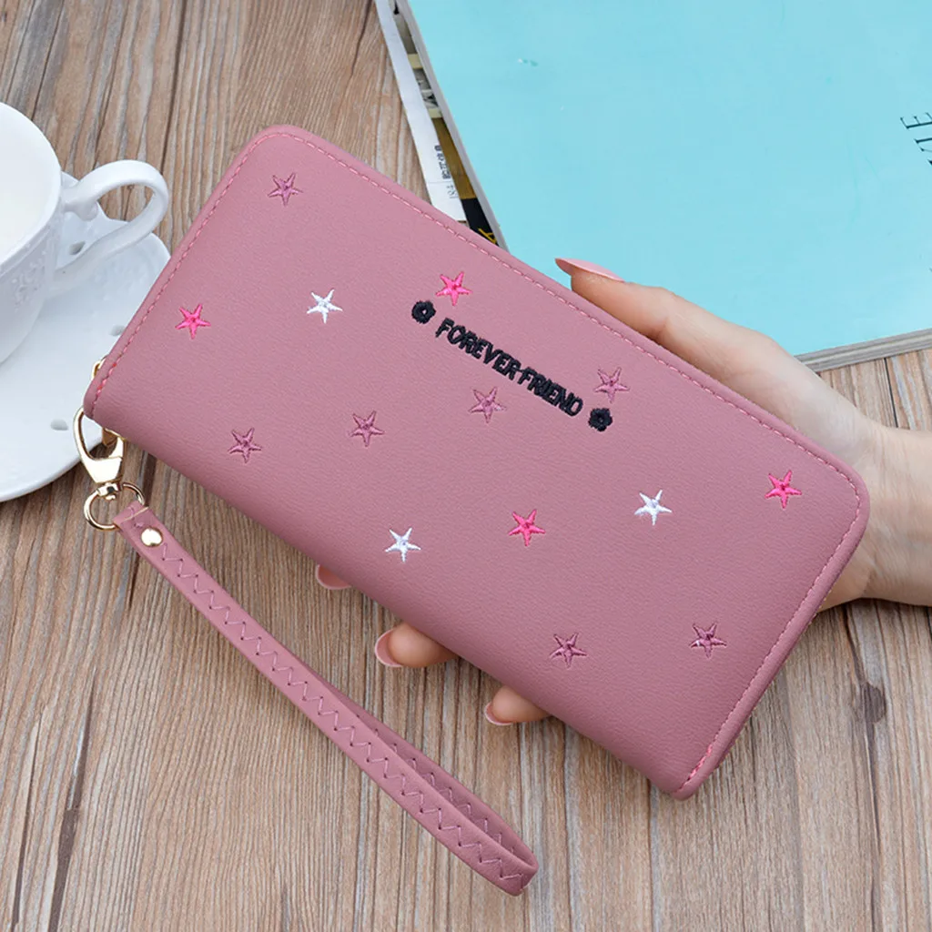 Сумки для женщин 2019 антимагнитный ручной женский длинный кошелек со звездами и