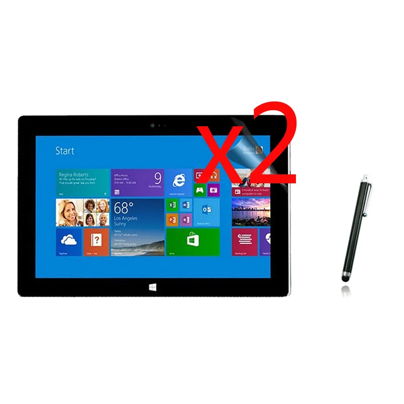 3в1 2x прозрачная защитная пленка для ЖК-экрана + 1x Стилус Microsoft Surface RT 1 2 RT1 RT2 10 6