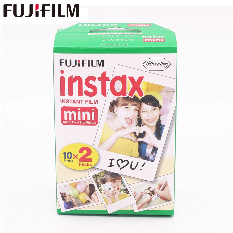 Фотобумага fujifilm instax mini 8 20 листов для камеры Instant 7s 25 50s 90 пленка с белым краем 3