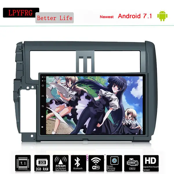 Android 10 0 9 дюймовый автомобильный DVD GPS для TOYOTA PRADO 150 2010 2013 радио встроенный Wi Fi