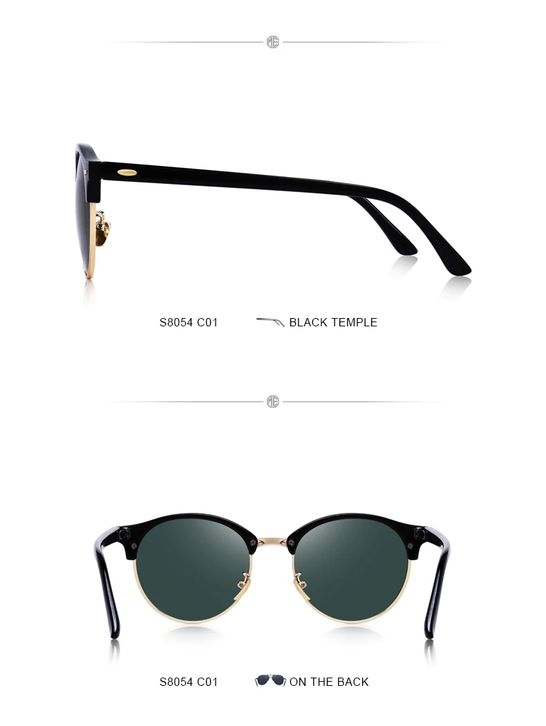 MERRYS DESIGN Men Women Classic Retro Rivet Polarized Sunglasses Unisex Glasses Fashion Male Eyewear UV400 Protection S8054N