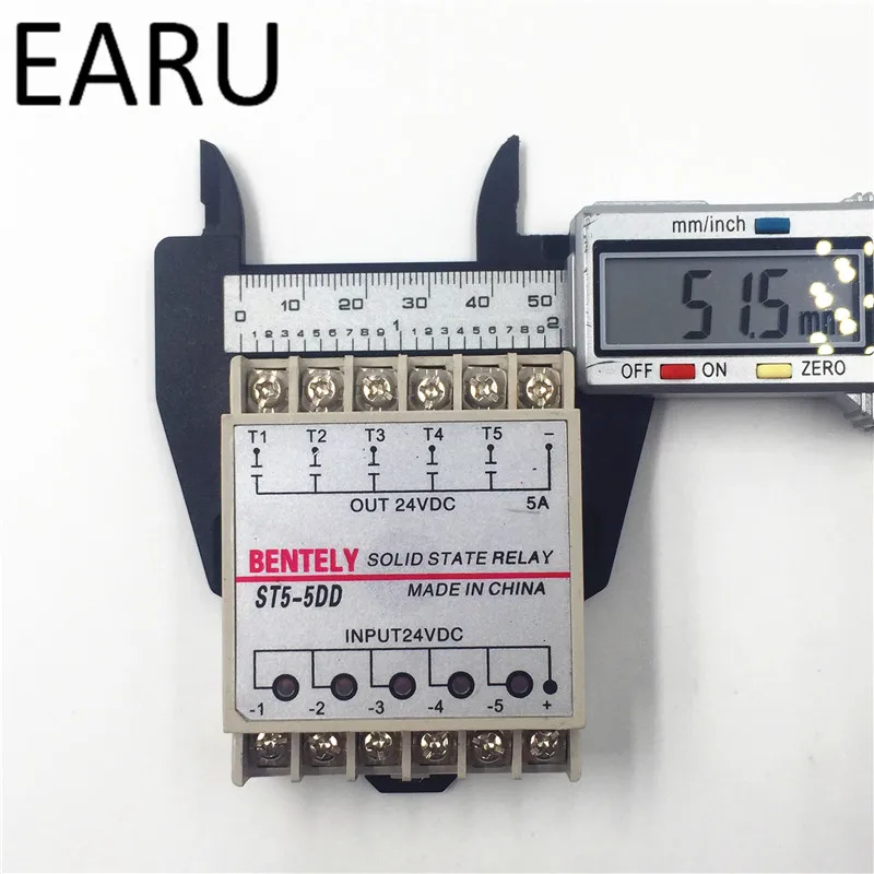 Бесплатная доставка 5DD 5-канальный Din-рейка SSR Quintuplicate пять входных выходов 24VDC