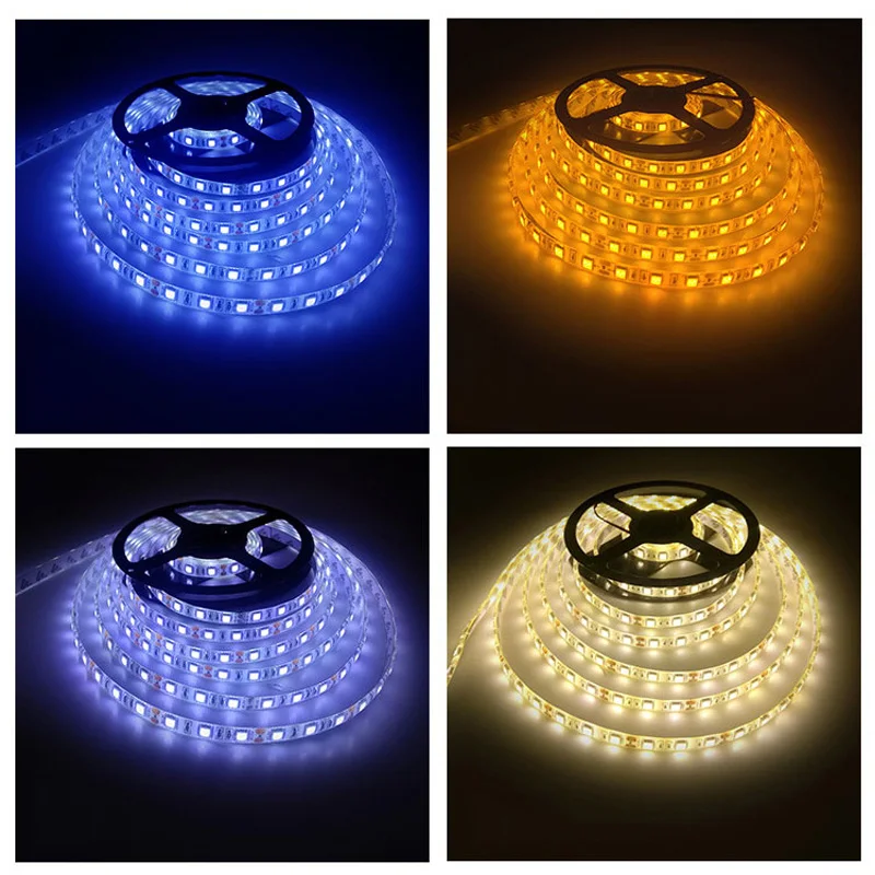 Новый светодиодный светильник SMD 5050 RGB Водонепроницаемый 5 м 300 DC 12 В 24 в светодиод