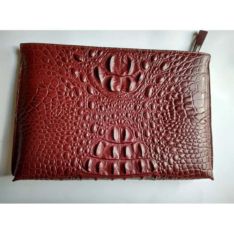 Мужской повседневный клатч из воловьей кожи с крокодиловым узором 2018|clutch bag|bag