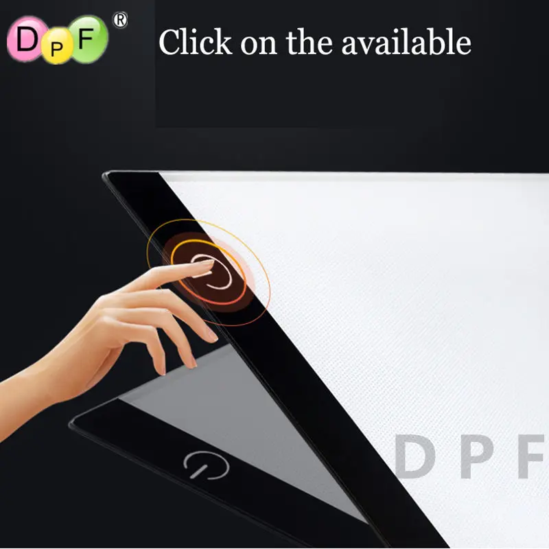 Durable Ultrathin A4 LED Light Stencil Touch Board Dimmable Apply to EU/UK/US Diamond embroidery painting tools art use copy | Дом и сад