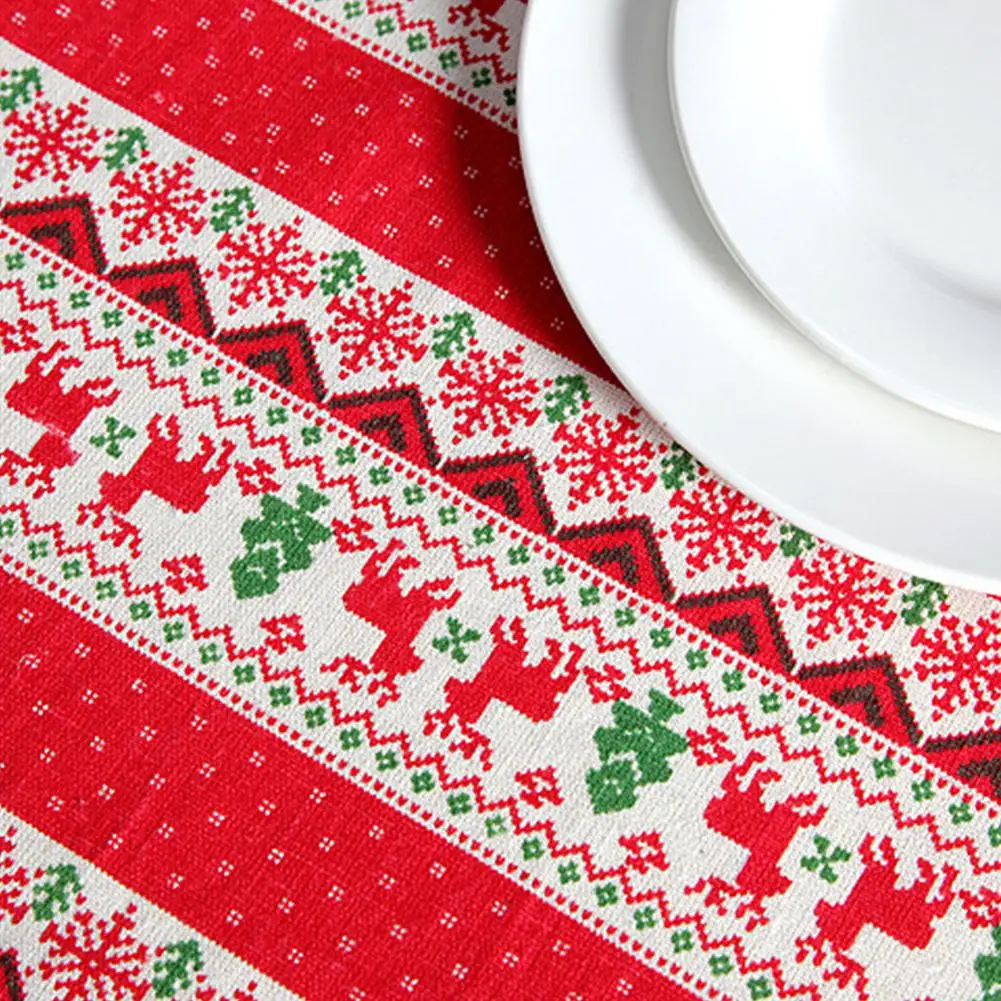 Adeeing Рождественская скатерть с рисунком оленя Домашняя вечеринка декор на