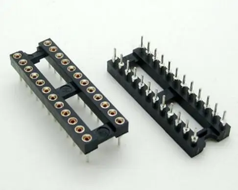 10 шт. 24-контактный Круглый DIP IC Разъем адаптер узкий 24Pin шаг 2 54 мм разъем |