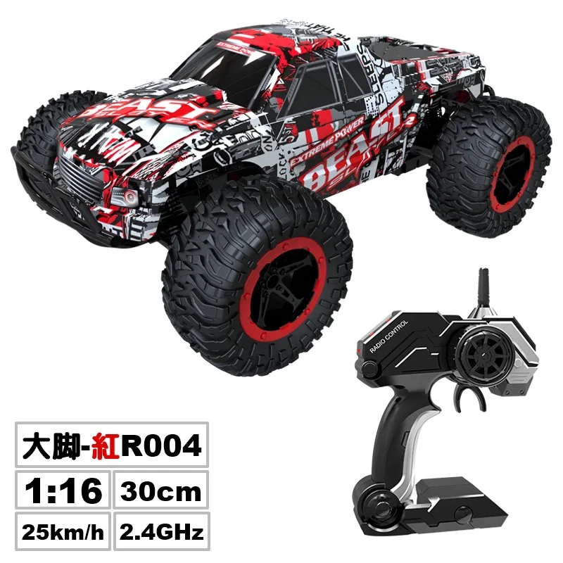 R004 Red 1:16 RC Автомобиль 2,4G электрический пульт дистанционного управления модель детский задний привод колеса гусеничный Bigfoot внедорожные автомобили наружные игрушки для мальчика подарок - Цвет: R004 Red