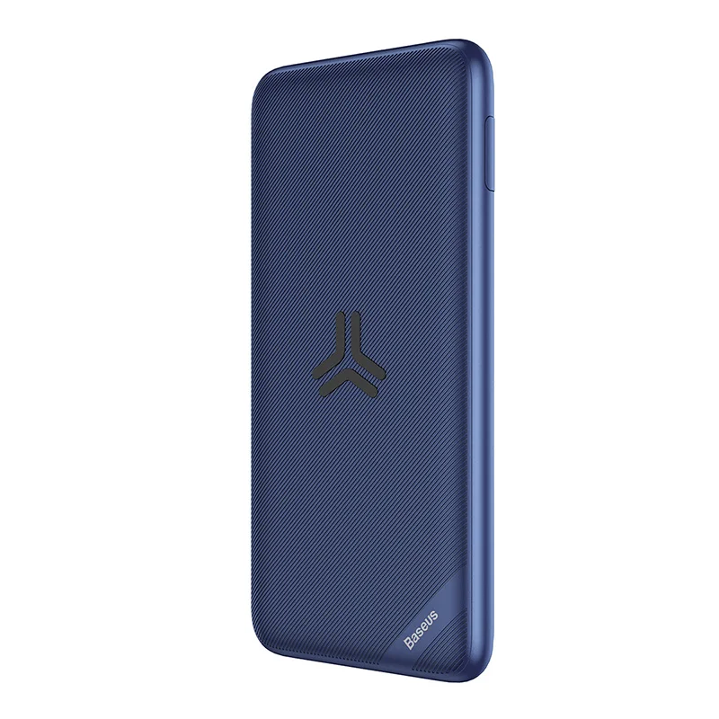 Blue Power Bank Baseus 10000 мАч, зарядное устройство Qi, Беспроводная зарядка для iPhone 11 Pro Max, samsung, зарядное устройство, USB PD, быстрая зарядка, тонкий внешний аккумулятор - Цвет: Blue Power Bank