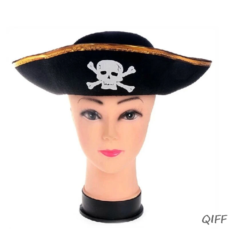

Tri Corner Pirate Hat - Three Cornered Buccaneer Costume Accessory Hat