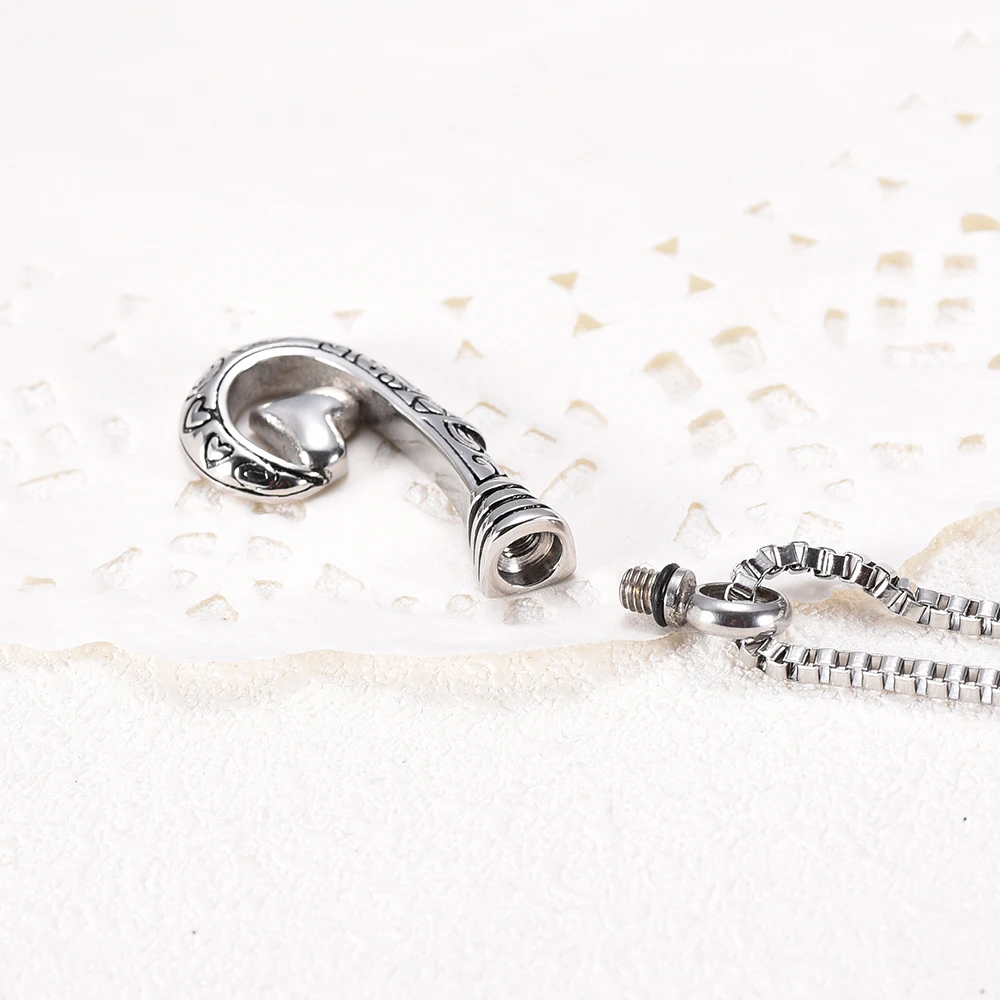Памятка Fish Hook with Heart Ash Подвеска для кремации ювелирные изделия мам нержавеющая