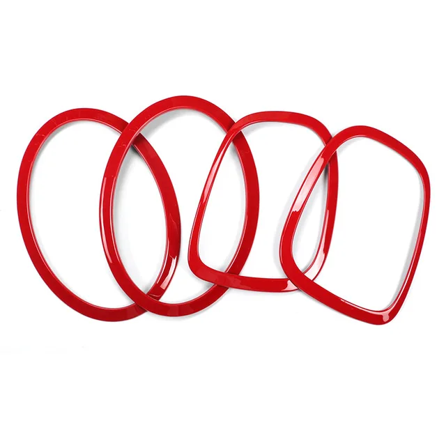 red (back front) Накладка на задний фонарь для Mini Cooper F55 F56, задние фары, головные фары, обода, Защитные Чехлы, украшения, автомобильные аксессуары - Название цвета: red (back front)