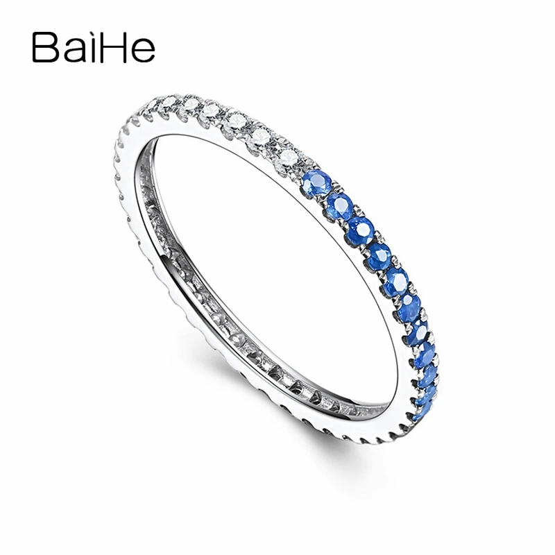 BAIHE полный вечная Для женщин одноцветное Белое золото 14 карат 0.41ct Природные