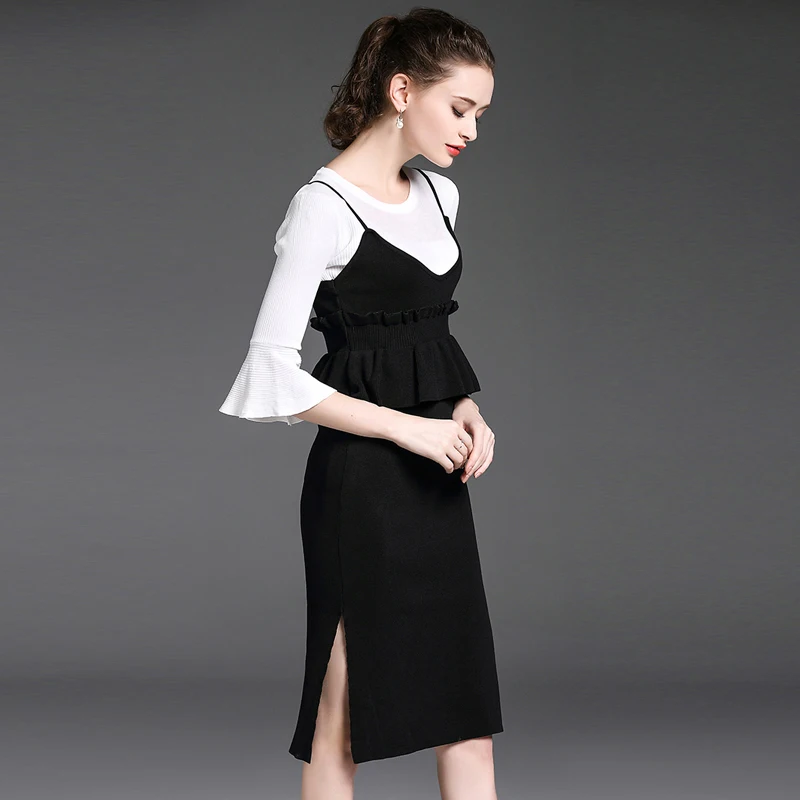 HEE GRAND 2018 трикотажные OL осенне-весенние женские костюмы юбки рабочая одежда офис