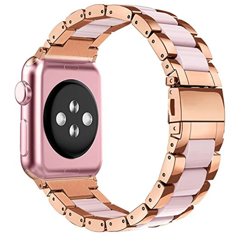 V-MORO 2018 New WATCH BAND For APPLE 42MM 38mm Bands Resin Stainless Steel Strap Apple Watch Series 3 2 1 Sport Hermes | Наручные часы