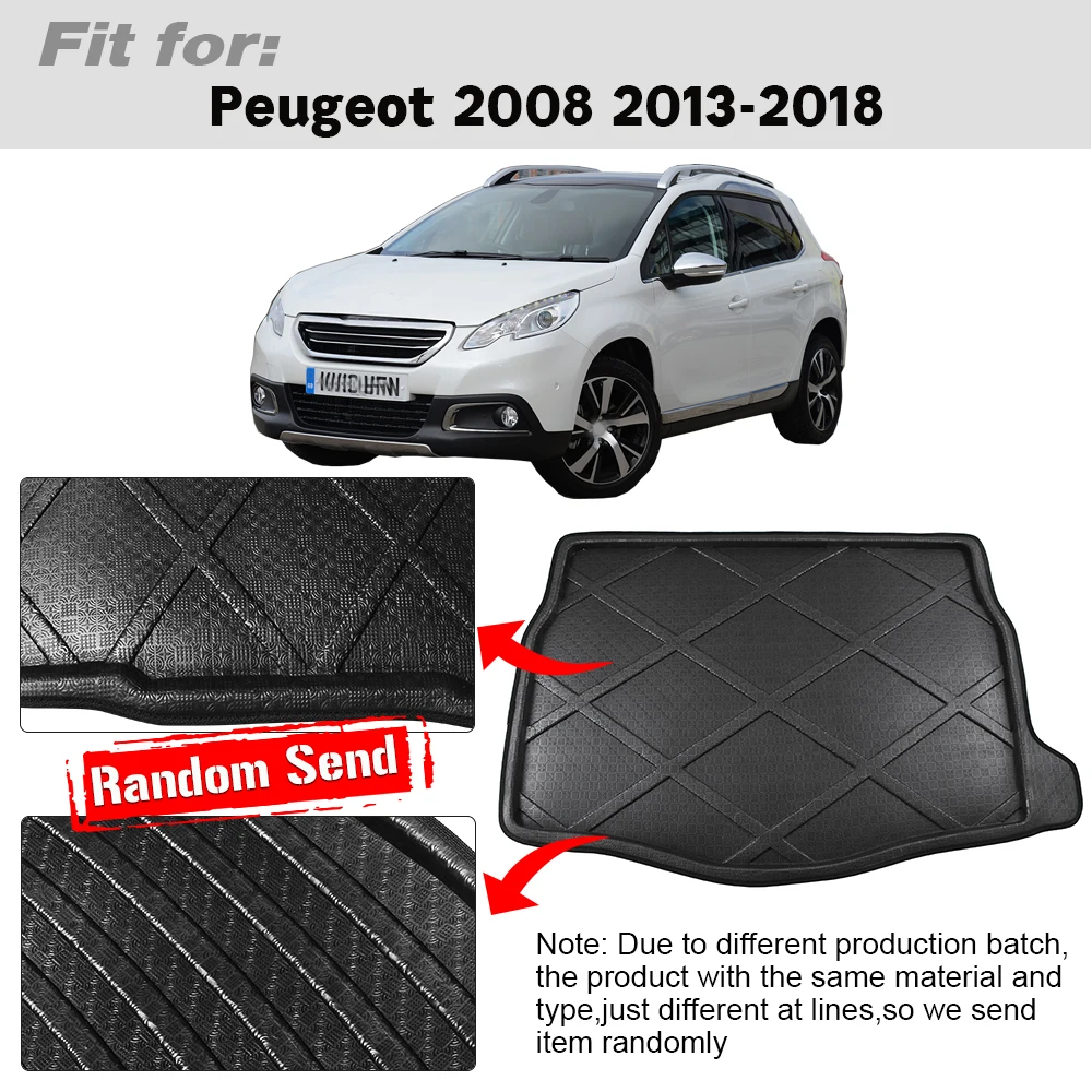 Buildreamen2 для Peugeot 2008 коврик багажника автомобиля подкладка напольный защиты