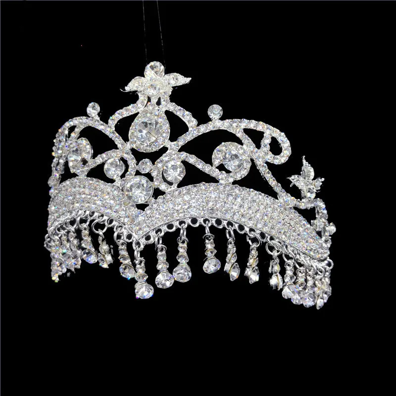 Vintage Frontlet Water Drop Rhinestones Pearl Wedding Crowns Tiaras Pageant Hair Accessories Jewelry For Bridal MY3426 | Украшения и