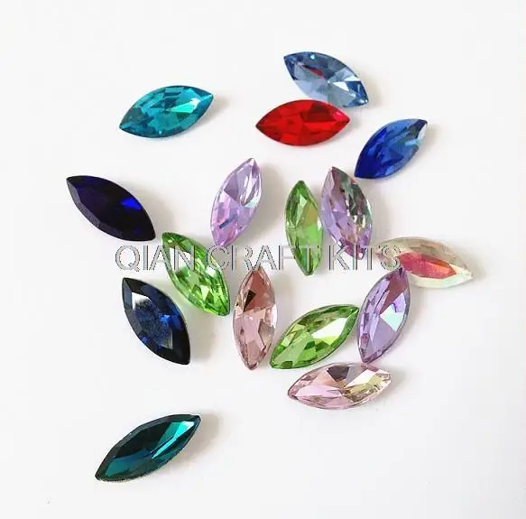 Винтажные акриловые украшения в виде маркизы 500 шт. разноцветные с заостренными