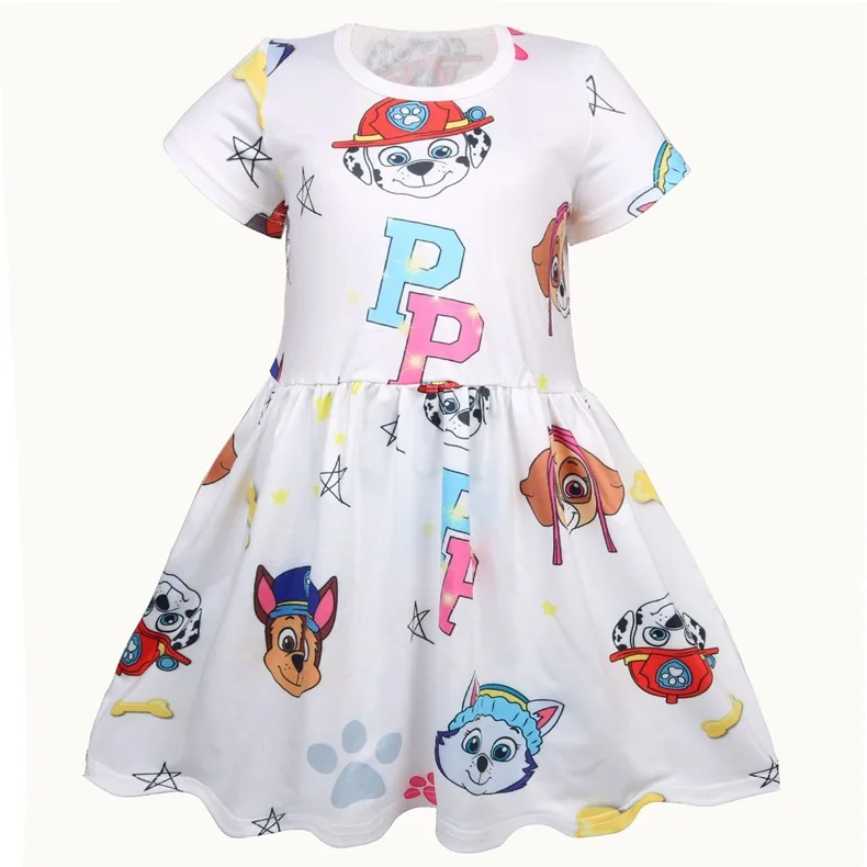 2019 New Cute Casual Cartoon Dog Dress for Girls | Детская одежда и обувь