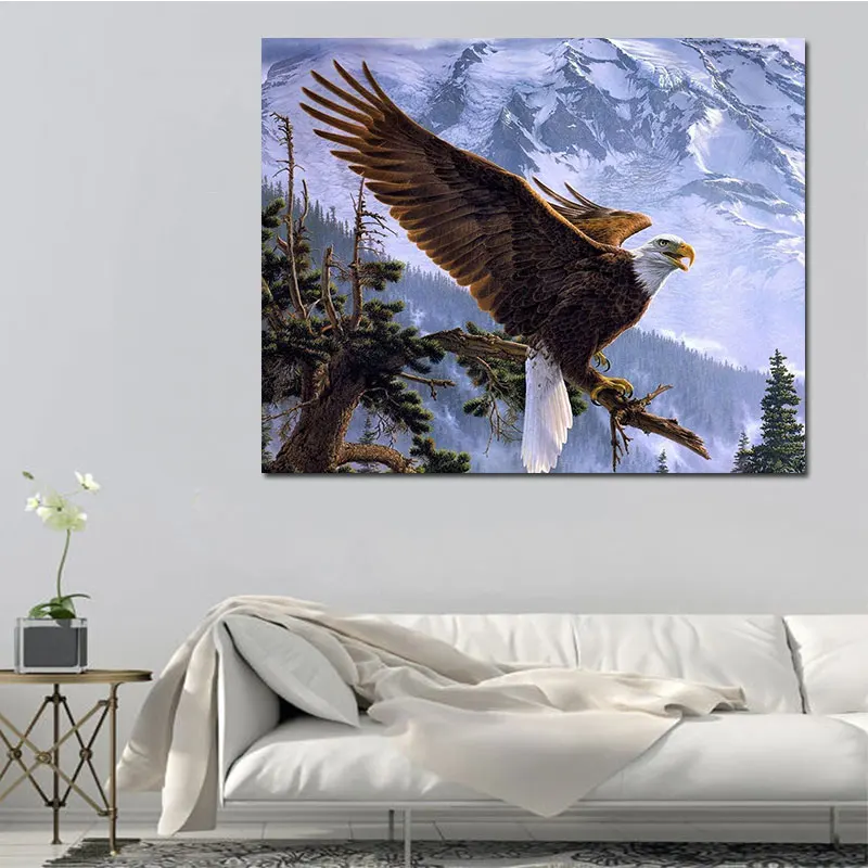 YIKELA 5D DIY алмаз вышивка отдыха eagle полный квадратный алмазов картина вышивки