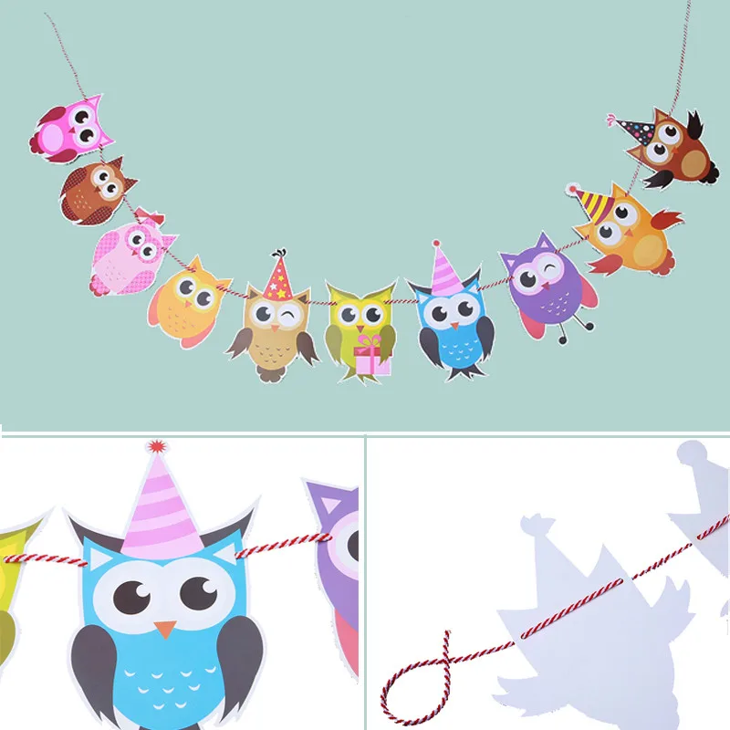 5 шт./партия праздничный баннер с изображением животных на день рождения для