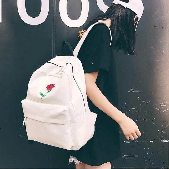 

Rose flower backpack