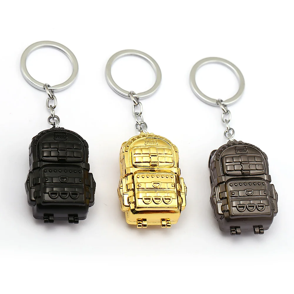 

Jedi Survival Game Bag Keychain PUBG Battleground Level 3 Backpack Playerunknown's Holder Metal Keyring
