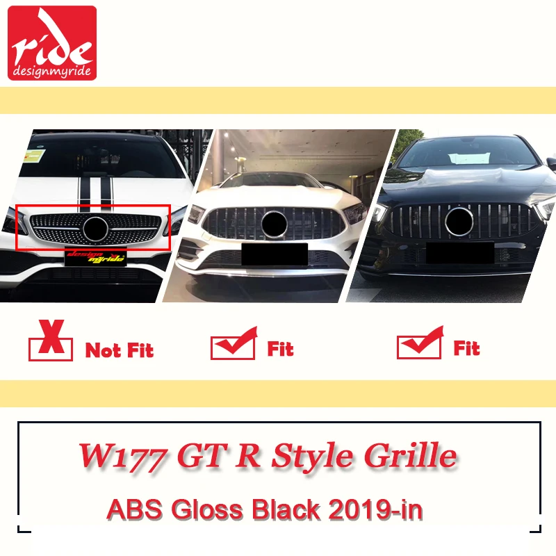 W177 решетка GT R Стиль с Камера спортивные сетки переднего бампера для A class A180 A200 A250