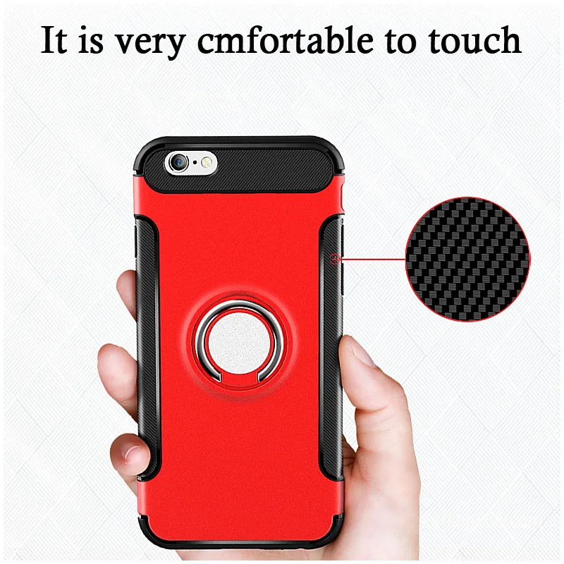 Heavy Duty Protection Anti-knock kickstand Bumper For iPhone X XS Metallic Mobile phone bags Fitted Cases With Finger Ring | Мобильные