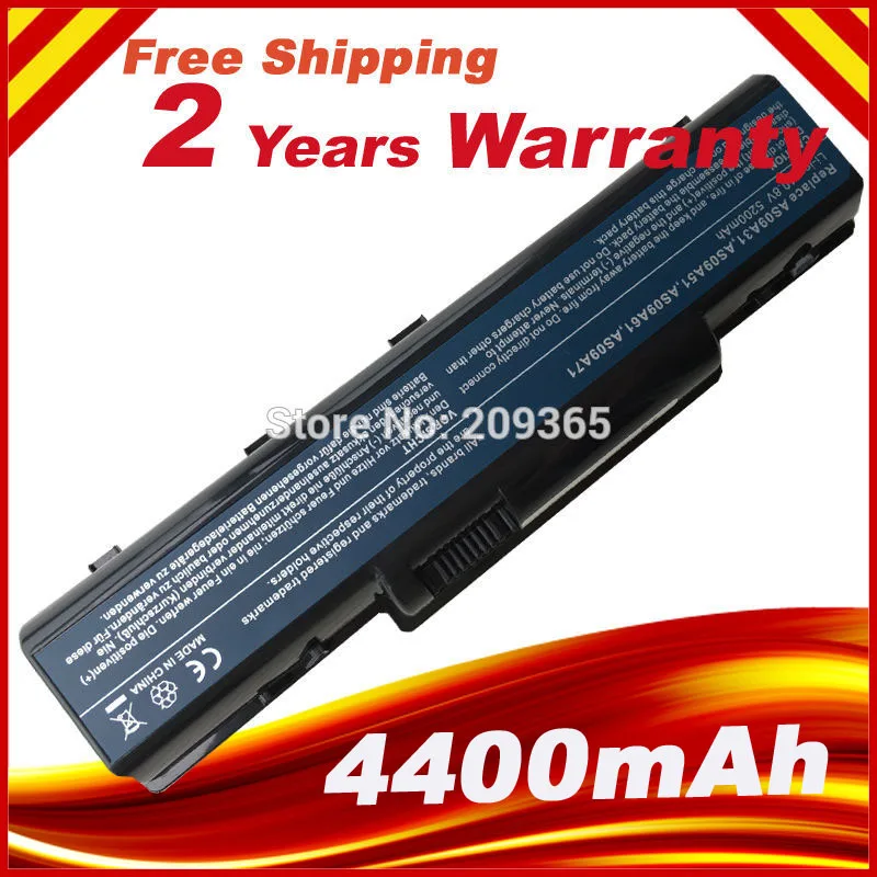 

5200mah laptop battery for EMACHINES E525 E627 E725 D525 D725 G620 G627 G725 E627-5019 AS09A31 AS09A41 AS09A51
