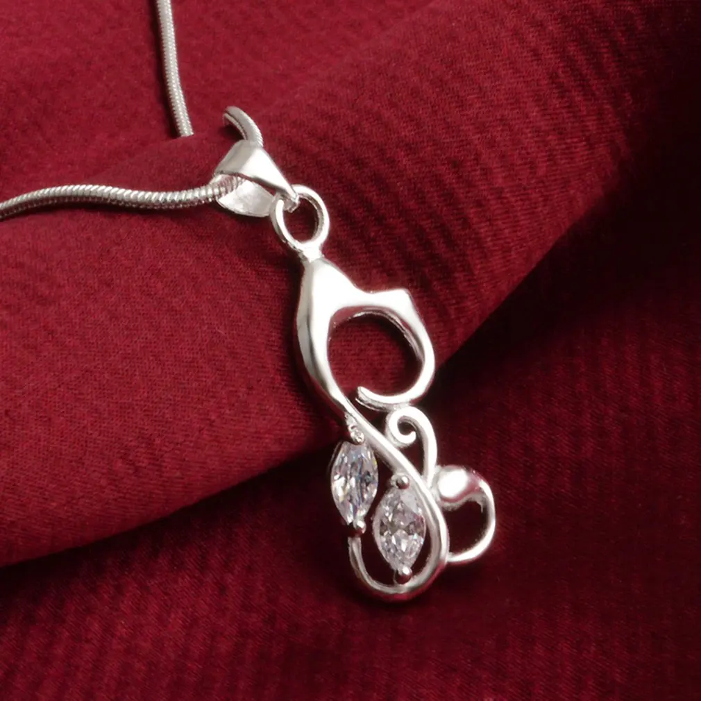 Натуральный кристалл Кэти кошка ожерелье фиолетовый алмаз женский темперамент