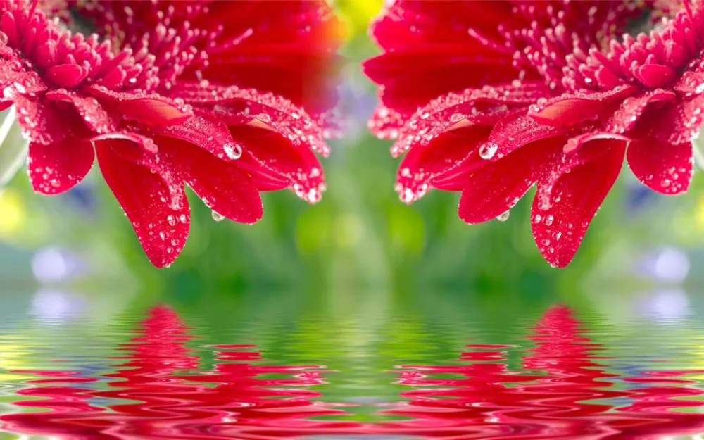 

Fashion home decor red rose flower Home Decor Living Room Natural Art curtains for living room