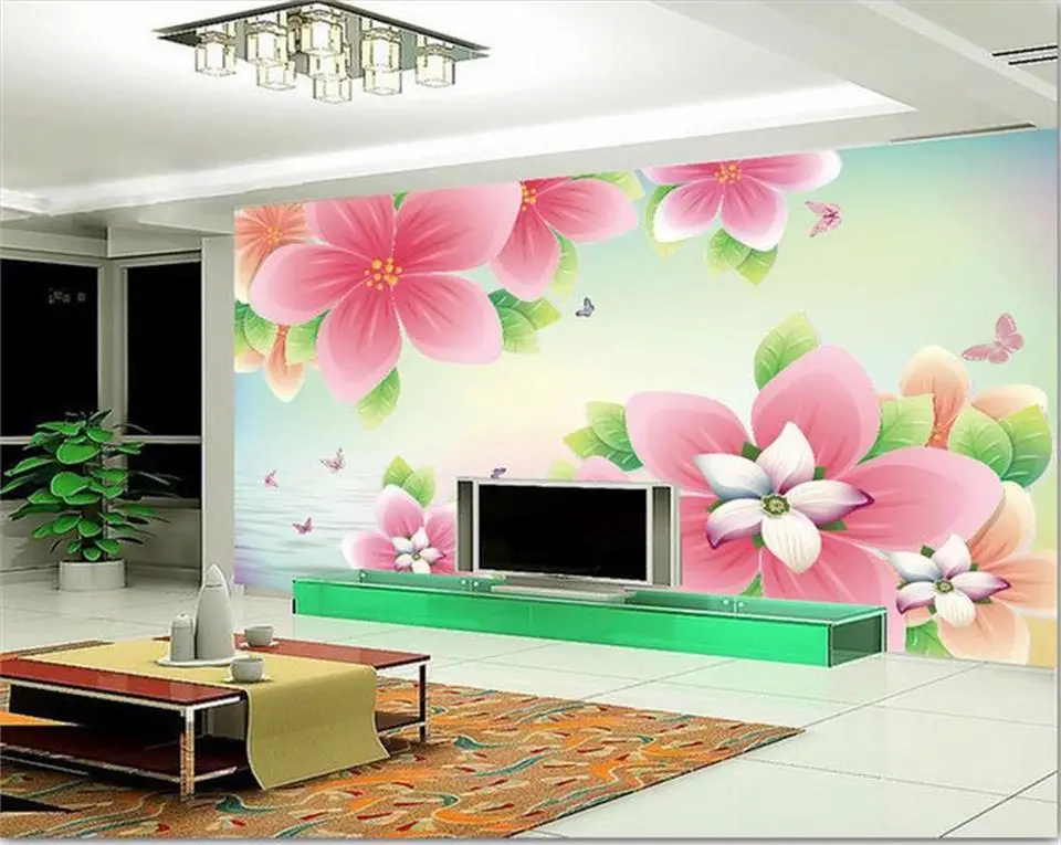 Пользовательские 3d фото обои для гостиной Фреска Фэнтези Искусство Цветок фон