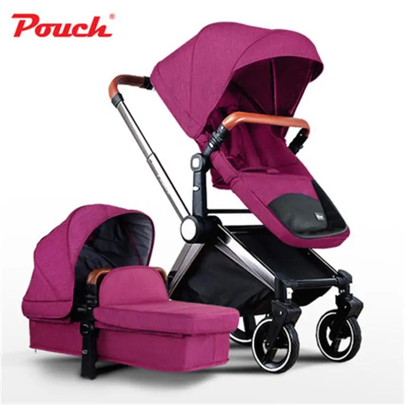 Роскошная детская коляска Adorbaby PouchP88 складная для новорожденных четыре колеса 6