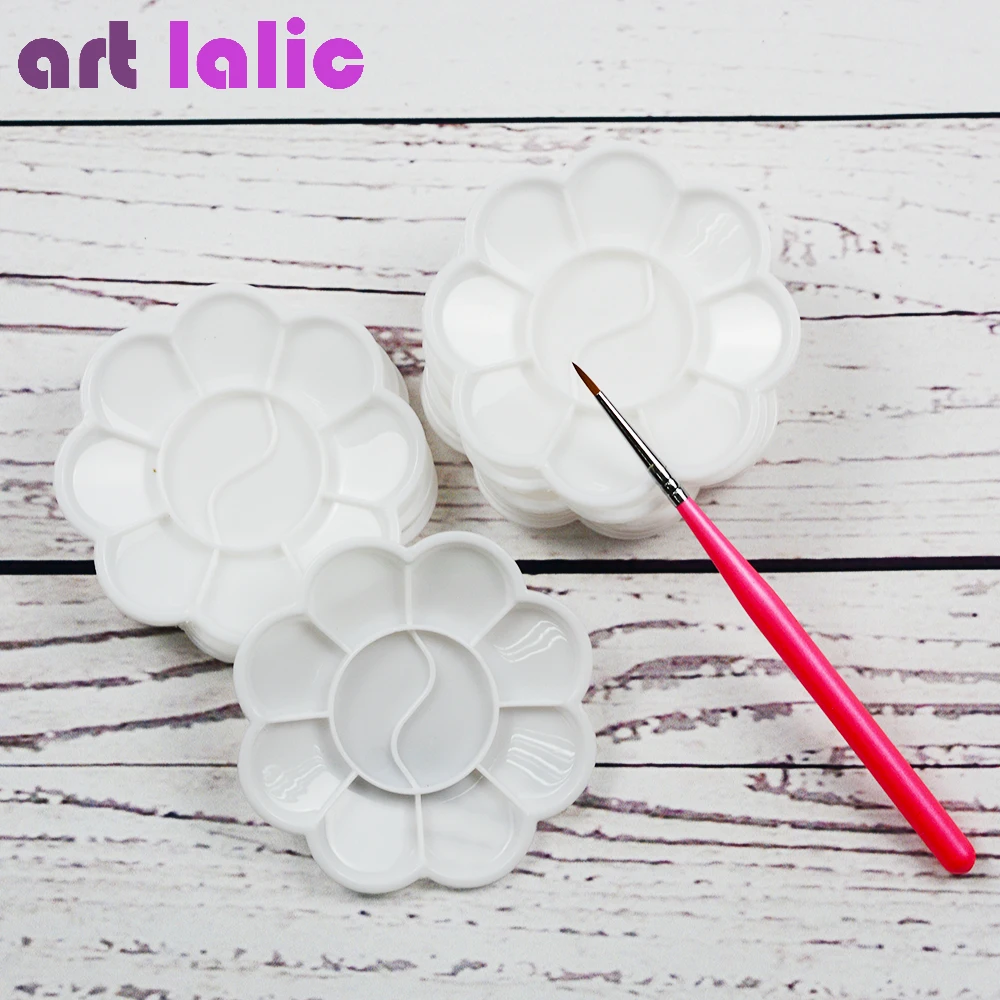 1 шт. пластиковая Палетка с белыми цветами сливы палитра для смешивания цветов