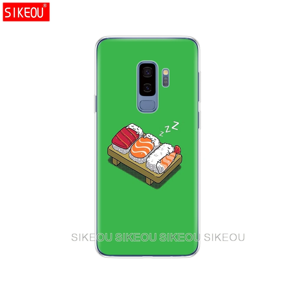 Силиконовый чехол для Samsung Galaxy S9 S8 S7 S6 edge S5 S4 S3 PLUS телефона японская кухня суши