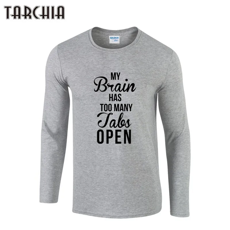 TARCHIA Мужская футболка модная брендовая одежда мужская с длинным рукавом