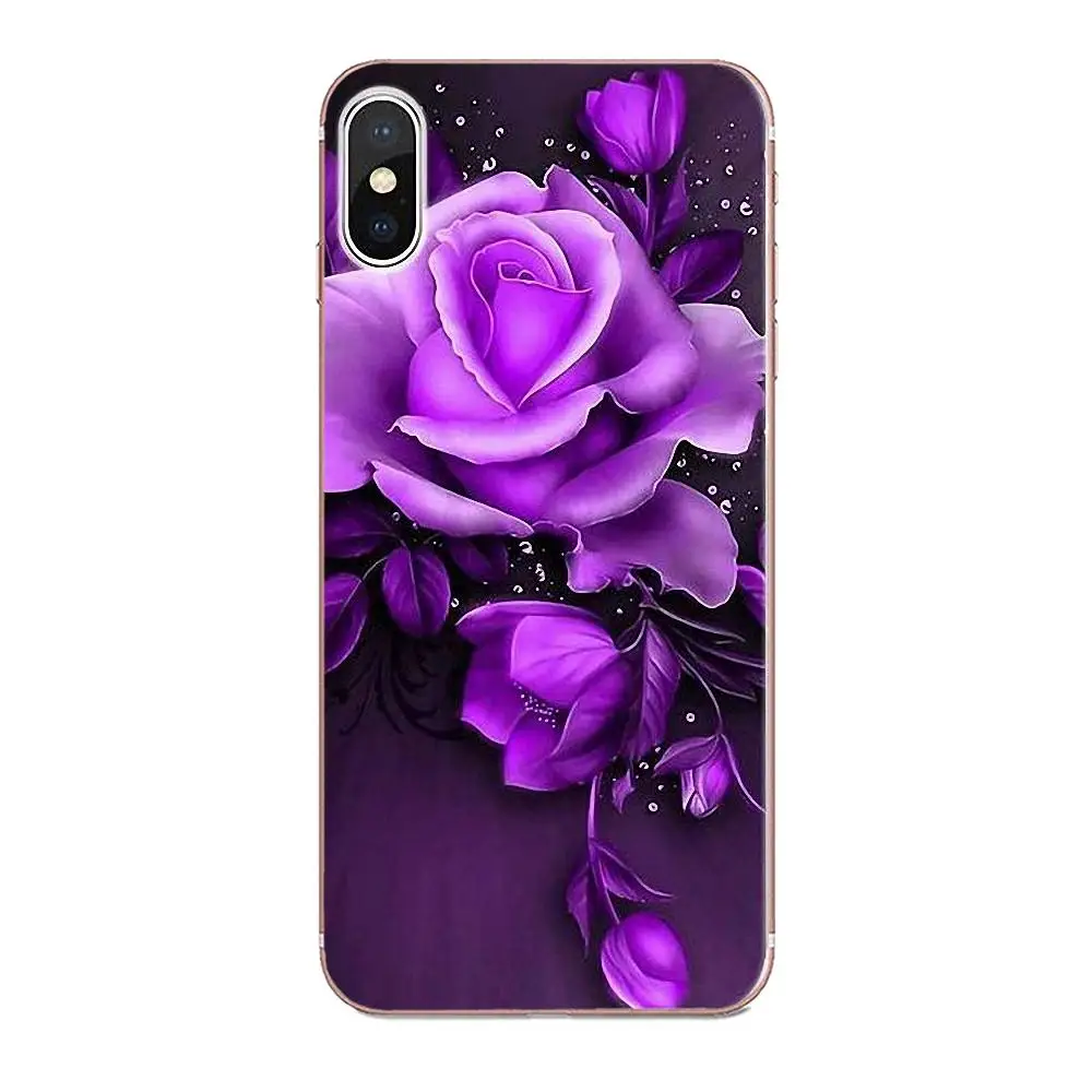 Мягкий чехол из ТПУ с узором для Apple iPhone 4 4S 5 5C 5S SE 6 6S 7 8 Plus X XS Max XR красивые красные