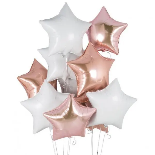 10 шт. Baby Shower 18 дюймов золотистые Серебристые шарики Звездные воздушные