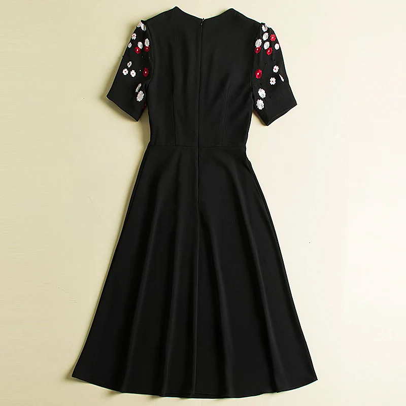 Женское длинное платье с блестками модельное элегантное черное Вечерние в