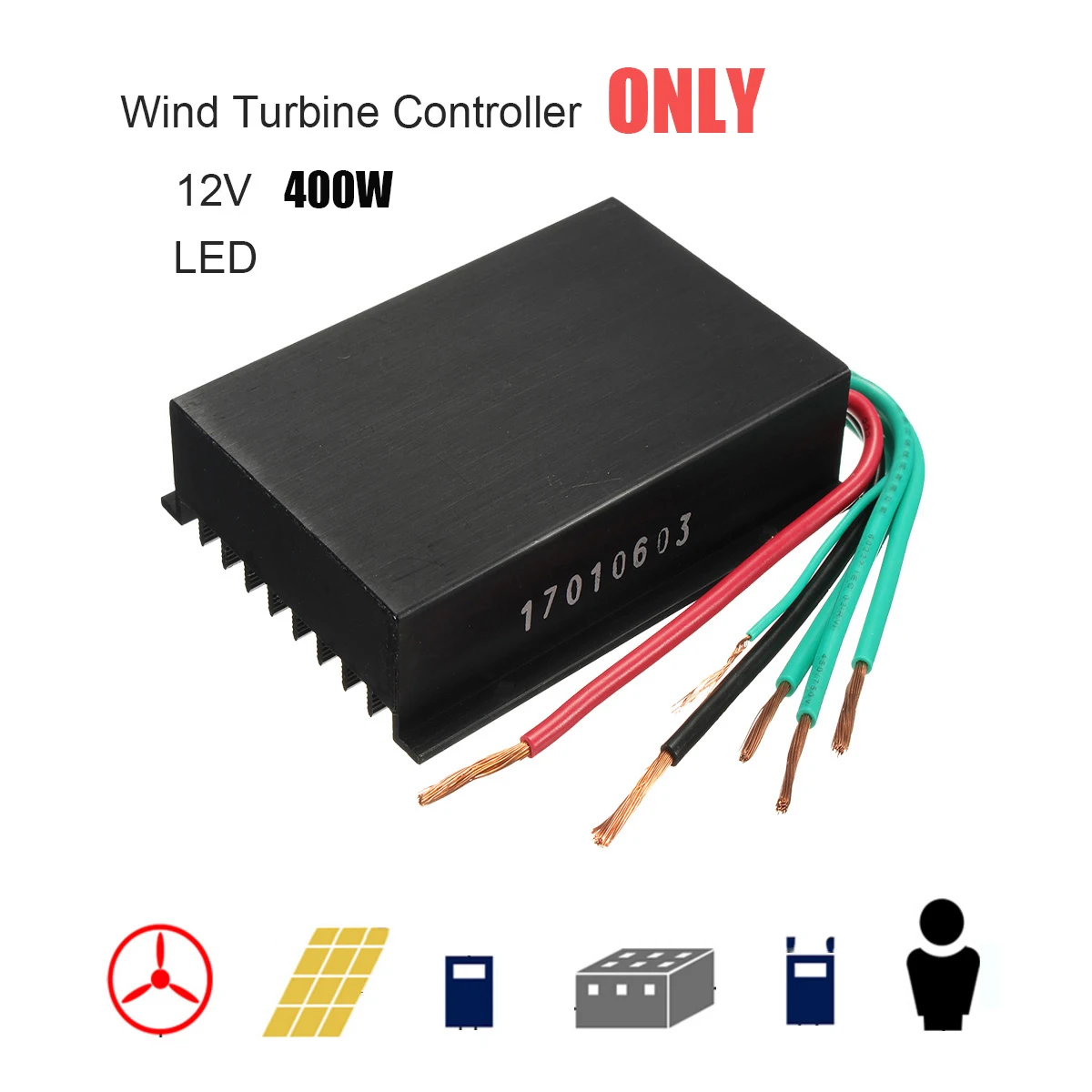 400W 12V 400 W/600 W контроллер ветрогенератора 400 W/600 W альтернативные генераторы электроэнергии регулятор Ветер Тур bine контроллер - Цвет: 400W