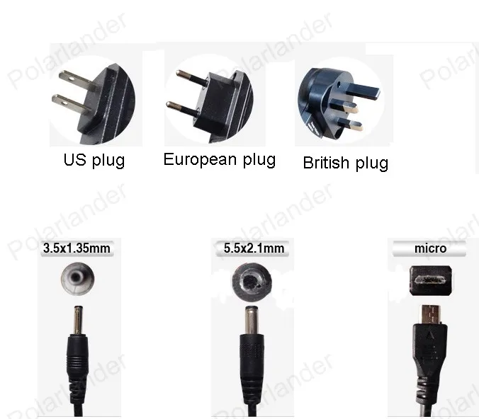 Высокое качество 12В 2А Красочные США/ЕС/Великобритания вилка путешествия AC стены