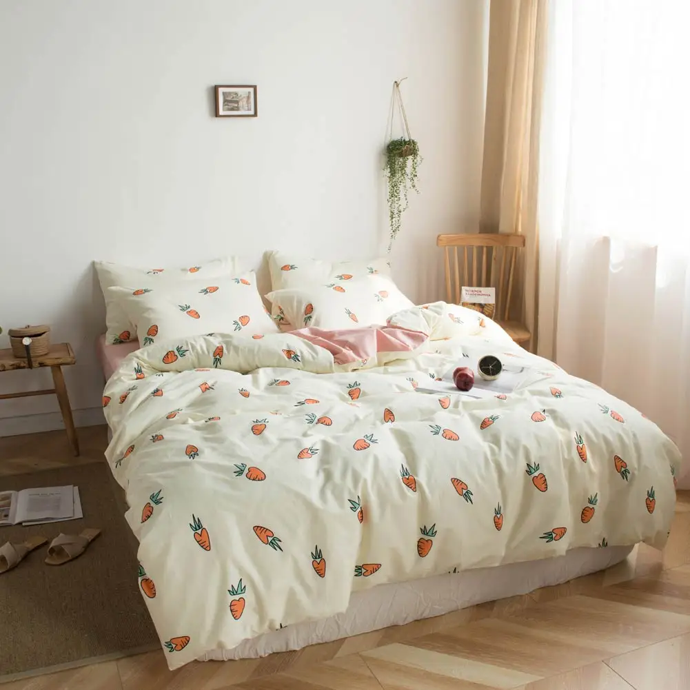 Pink Grey Yellow Hearts Bed Cover Duvet Cover Set Cotton Bedding Set Bedlinens Twin Queen King Flat Sheet Fitted Sheet