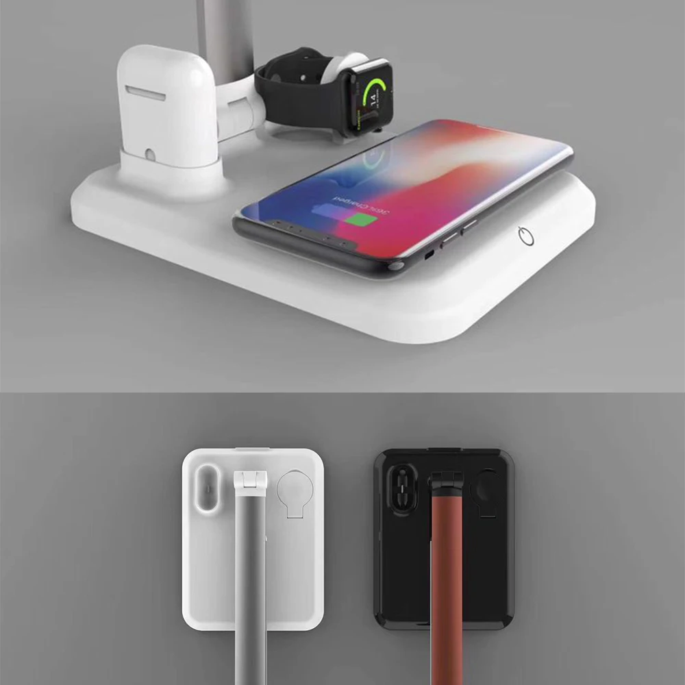 

LED Wireless Charger Table Lamp Luminaria Desk Lamp Multifunction Led Table Lamp 5W Touch Table Lamp for IPhone Airpods