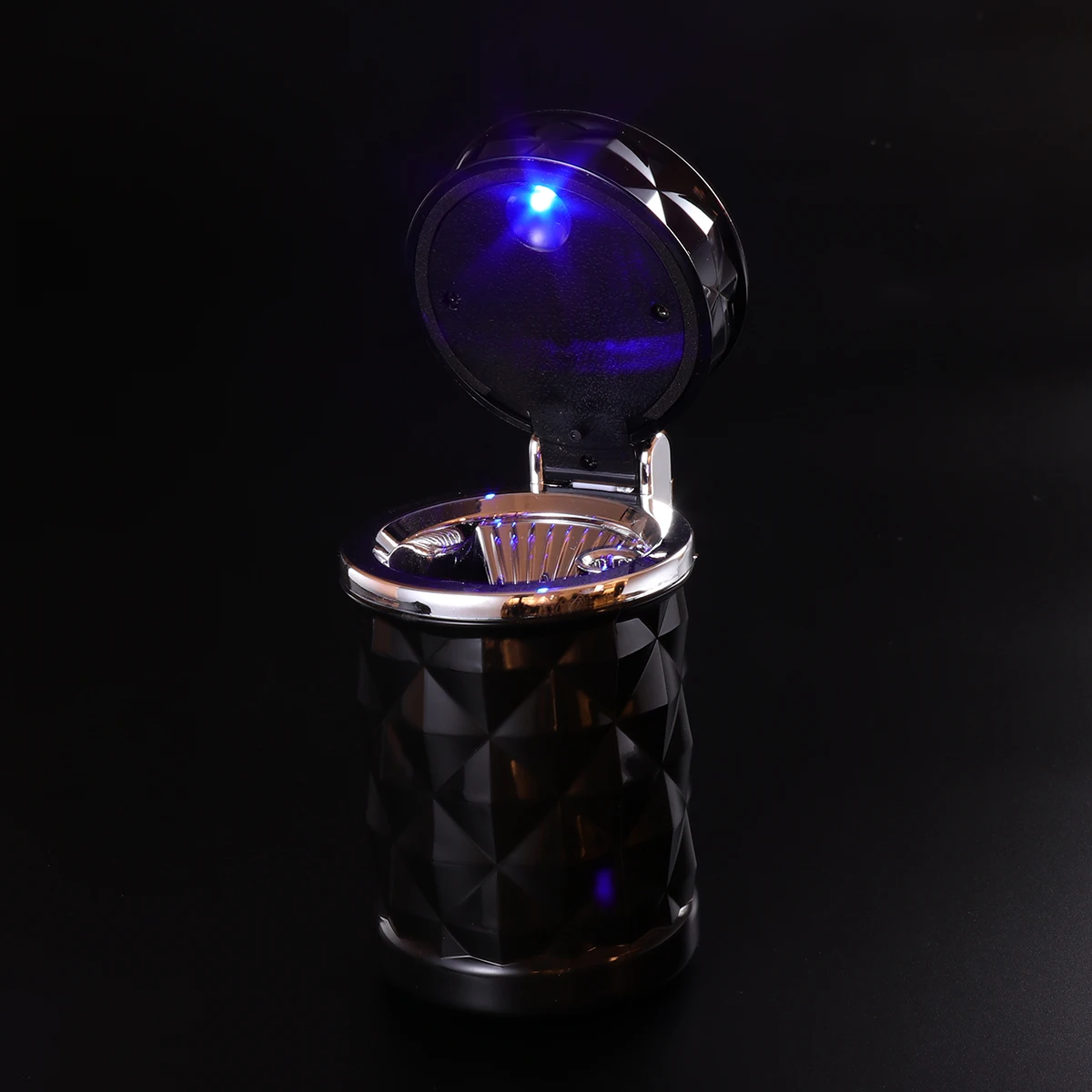 LUOEM Car Ashtray Smokeless Auto Cigarette Ashtray Holder with Blue LED Light for Car Cup Holder