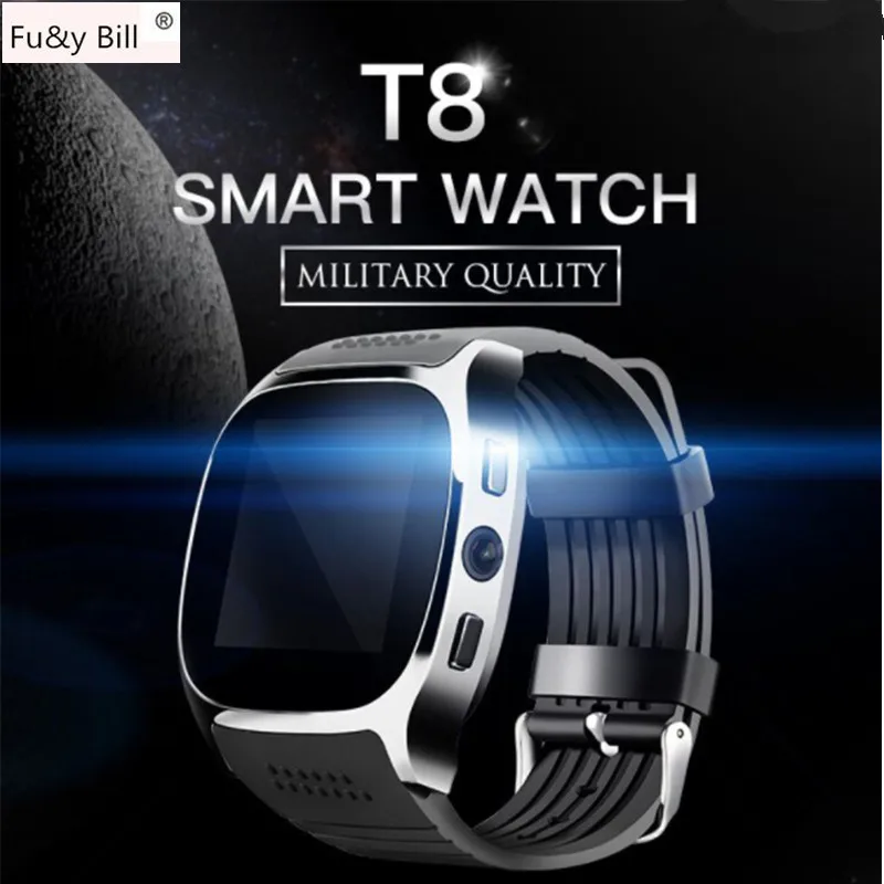 T8 Bluetooth Смарт часы с Камера SIM карта TF слот Поддержка музыкального проигрывателя