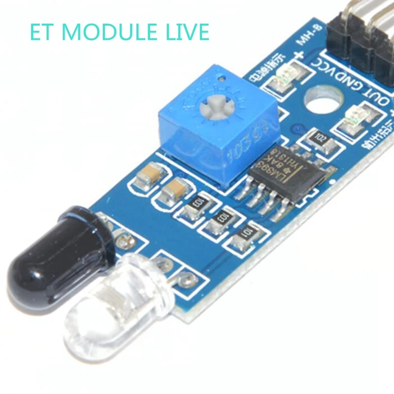 Инфракрасный модуль датчика обхода препятствий для Arduino Smart Car Robot 3 проводной