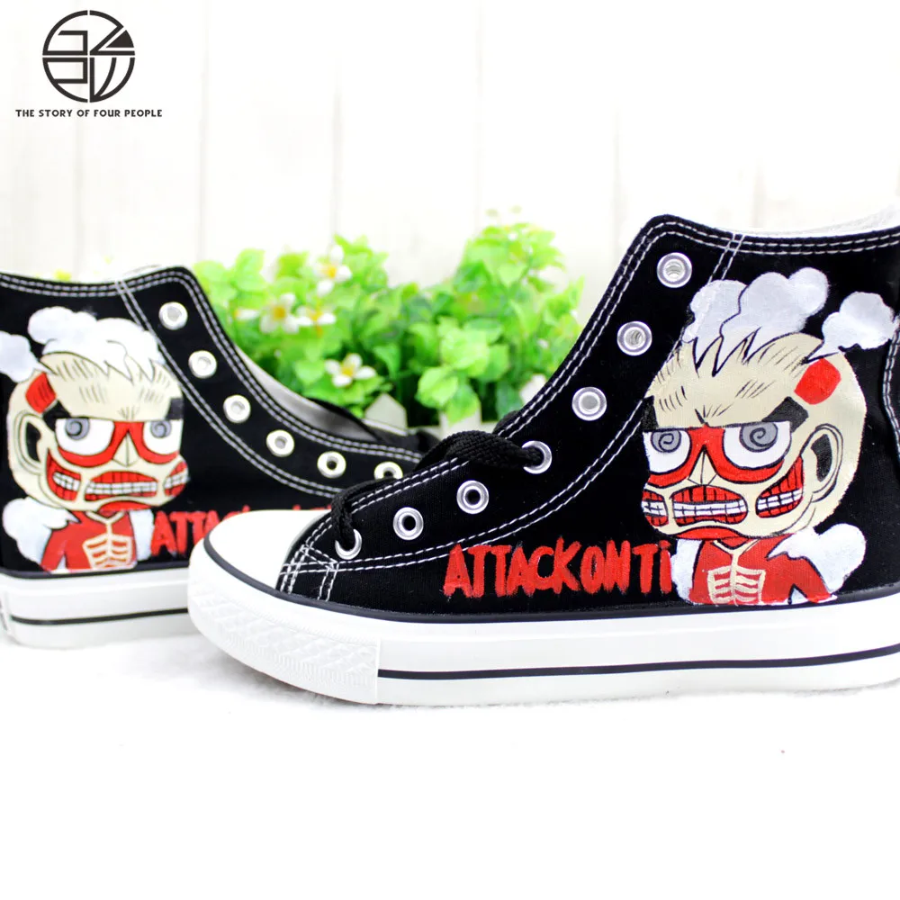 Gzpw The advance of the Giants high painted canvas shoes Cosplay cartoon boy students35-43 | Тематическая одежда и