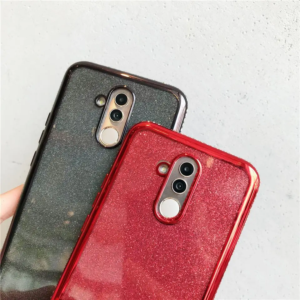 Алмазный ТПУ блестки чехол для Huawei Mate 20 10 Lite P20 P30 Pro Nova 3 бампер блестящий iPhone 6 6S 7 8